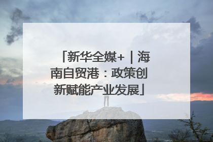 新华全媒+｜海南自贸港：政策创新赋能产业发展