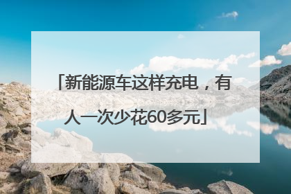 新能源车这样充电，有人一次少花60多元
