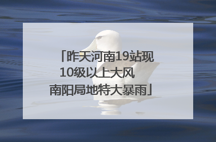 昨天河南19站现10级以上大风  南阳局地特大暴雨
