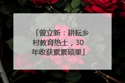 曾立新：耕耘乡村教育热土，30年收获累累硕果