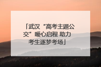 武汉“高考主题公交”暖心启程 助力考生逐梦考场