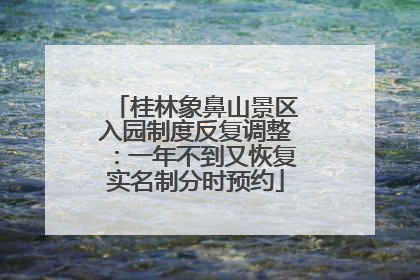 桂林象鼻山景区入园制度反复调整：一年不到又恢复实名制分时预约
