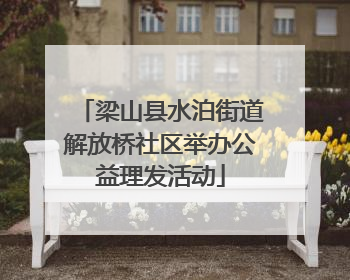 梁山县水泊街道解放桥社区举办公益理发活动