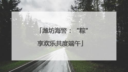 潍坊海警：“粽”享欢乐共度端午