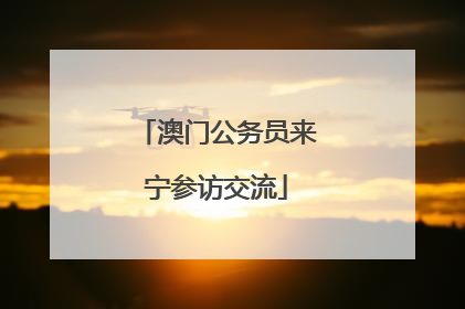 澳门公务员来宁参访交流