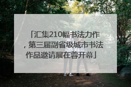 汇集210幅书法力作，第三届副省级城市书法作品邀请展在蓉开幕