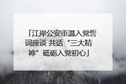 江岸公安重温入党誓词座谈 共话“三大精神”砥砺入党初心