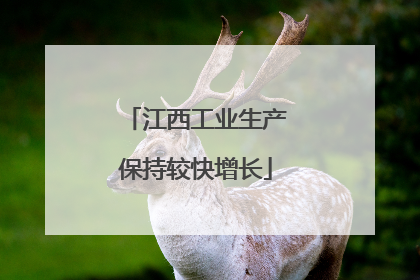 江西工业生产保持较快增长