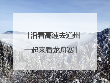 沿着高速去道州 一起来看龙舟赛