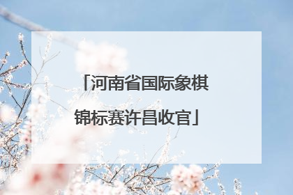 河南省国际象棋锦标赛许昌收官
