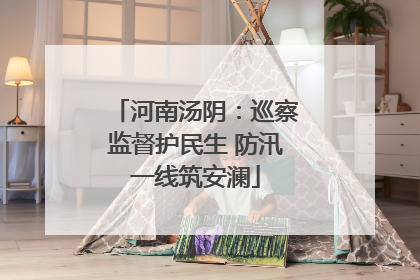河南汤阴：巡察监督护民生 防汛一线筑安澜