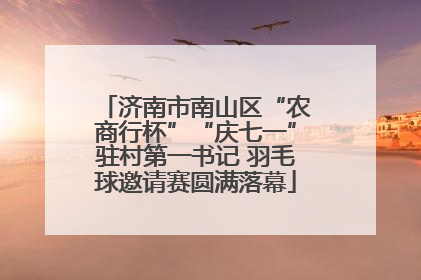 济南市南山区“农商行杯”“庆七一”驻村第一书记 羽毛球邀请赛圆满落幕