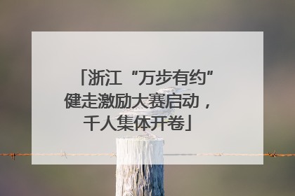 浙江“万步有约”健走激励大赛启动，千人集体开卷
