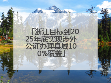 浙江目标到2025年底实现涉外公证办理县域100%覆盖