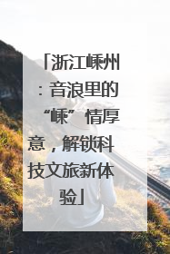 浙江嵊州：音浪里的“嵊”情厚意，解锁科技文旅新体验