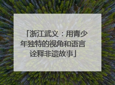 浙江武义：用青少年独特的视角和语言诠释非遗故事