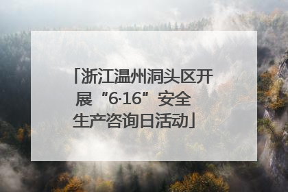 浙江温州洞头区开展“6·16”安全生产咨询日活动