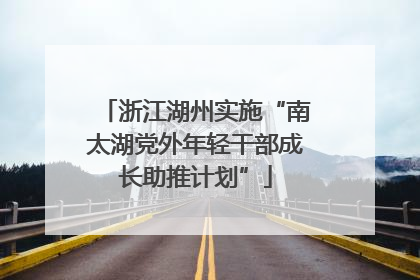 浙江湖州实施“南太湖党外年轻干部成长助推计划”