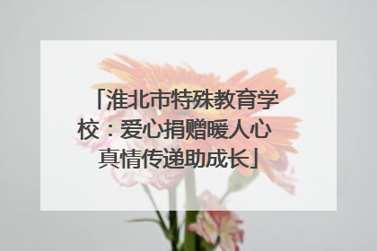 淮北市特殊教育学校：爱心捐赠暖人心 真情传递助成长