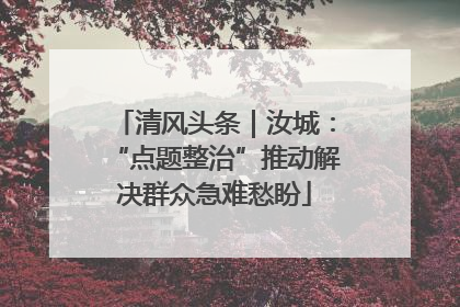 清风头条｜汝城：“点题整治”推动解决群众急难愁盼