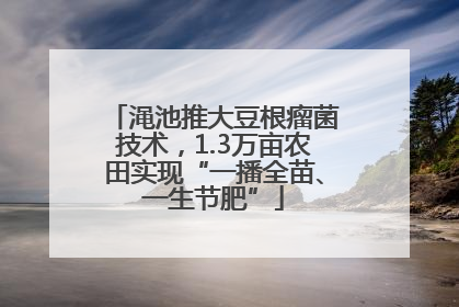 渑池推大豆根瘤菌技术，1.3万亩农田实现“一播全苗、一生节肥”