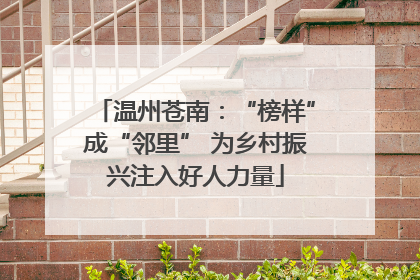 温州苍南：“榜样”成“邻里” 为乡村振兴注入好人力量