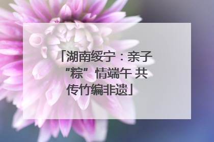湖南绥宁：亲子“粽”情端午 共传竹编非遗