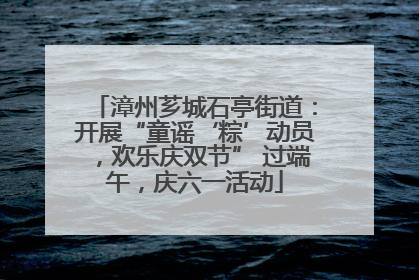 漳州芗城石亭街道：开展“童谣‘粽’动员，欢乐庆双节” 过端午，庆六一活动