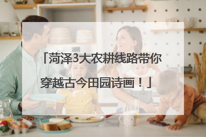 菏泽3大农耕线路带你穿越古今田园诗画！