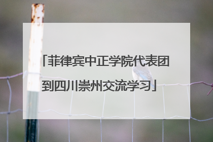 菲律宾中正学院代表团到四川崇州交流学习