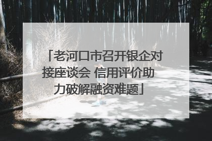 老河口市召开银企对接座谈会 信用评价助力破解融资难题
