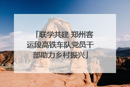 联学共建 郑州客运段高铁车队党员干部助力乡村振兴