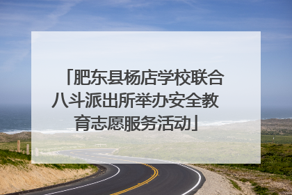 肥东县杨店学校联合八斗派出所举办安全教育志愿服务活动
