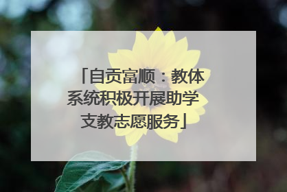 自贡富顺：教体系统积极开展助学支教志愿服务