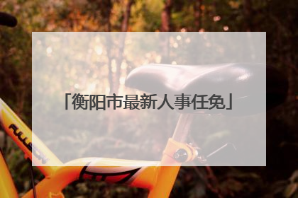 衡阳市最新人事任免