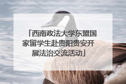 西南政法大学东盟国家留学生赴贵阳贵安开展法治交流活动
