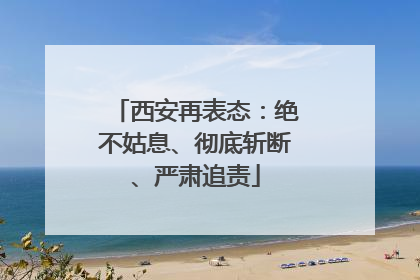 西安再表态：绝不姑息、彻底斩断、严肃追责