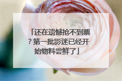 还在遗憾抢不到票？第一批影迷已经开始物料尝鲜了