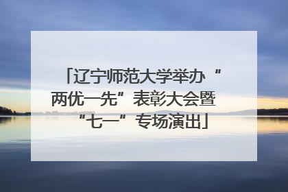 辽宁师范大学举办“两优一先”表彰大会暨“七一”专场演出
