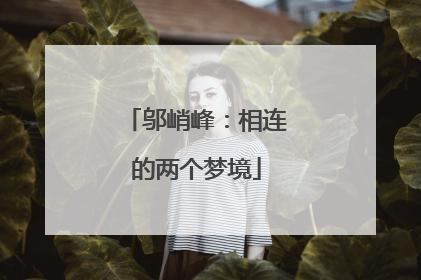 邬峭峰：相连的两个梦境