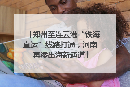 郑州至连云港“铁海直运”线路打通，河南再添出海新通道