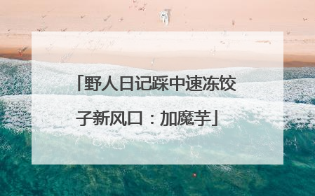 野人日记踩中速冻饺子新风口：加魔芋