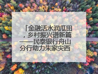 金融活水润瓜田，乡村振兴谱新篇——民泰银行舟山分行助力朱家尖西瓜甜蜜升级
