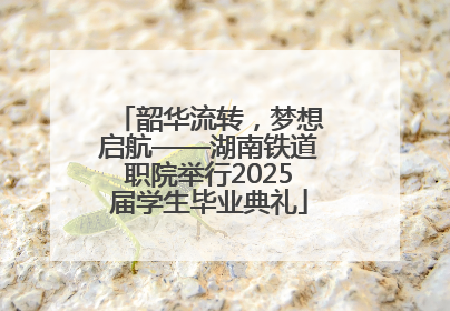 韶华流转，梦想启航——湖南铁道职院举行2025届学生毕业典礼