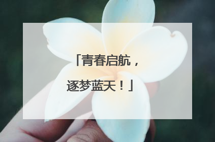 青春启航，逐梦蓝天！