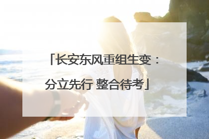 长安东风重组生变：分立先行 整合待考