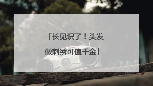 长见识了！头发做刺绣可值千金