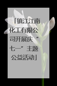镇江江南化工有限公司开展庆“七一”主题公益活动