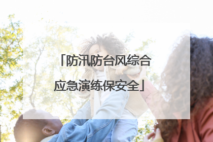 防汛防台风综合应急演练保安全
