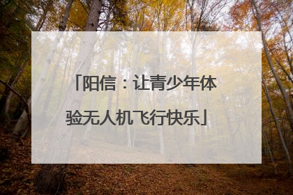 阳信：让青少年体验无人机飞行快乐